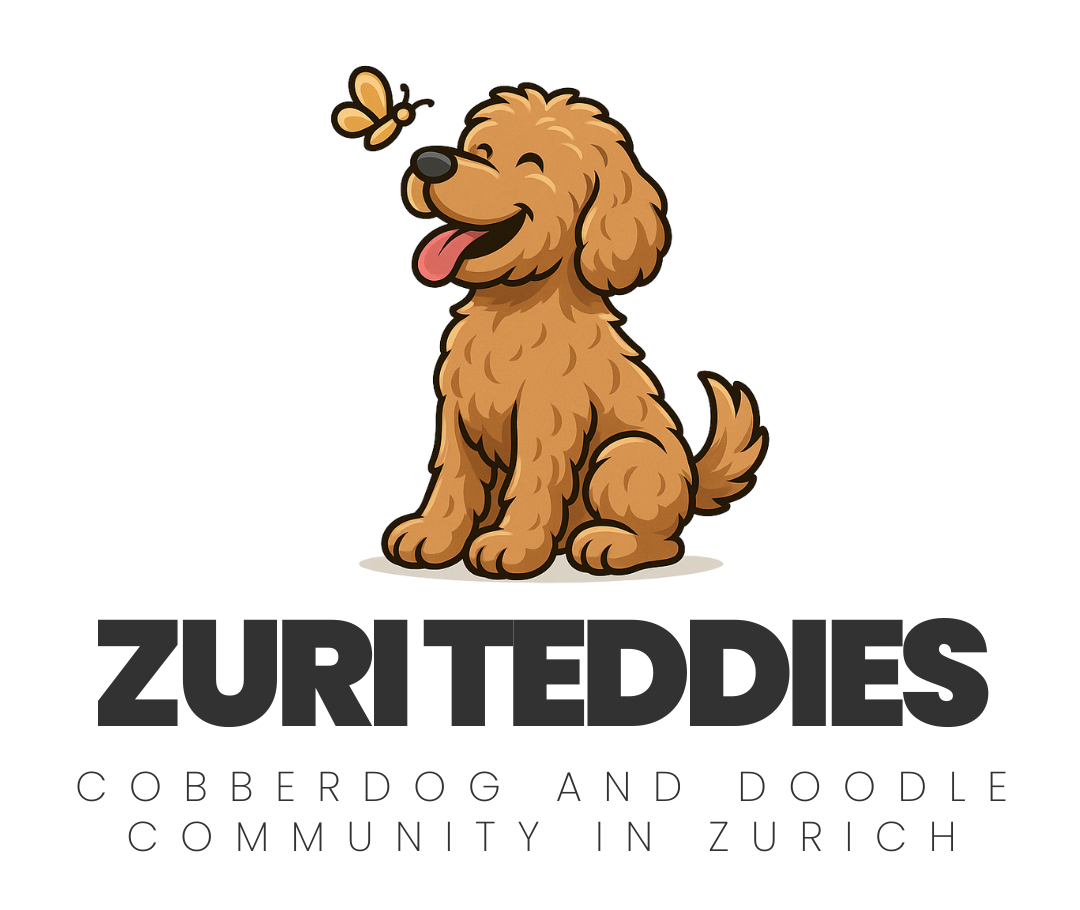 Zuri Teddies dog illustration and wordmark